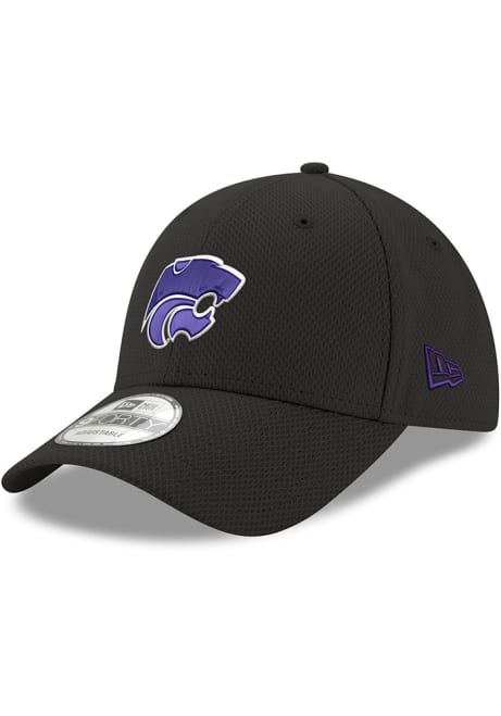 New Era Black K-State Wildcats Purple Powercat Diamond Era Stretch 9FORTY Adjustable Hat