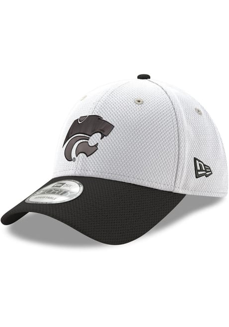 New Era White K-State Wildcats 2T Black Powercat Diamond Era Stretch 9FORTY Adjustable Hat