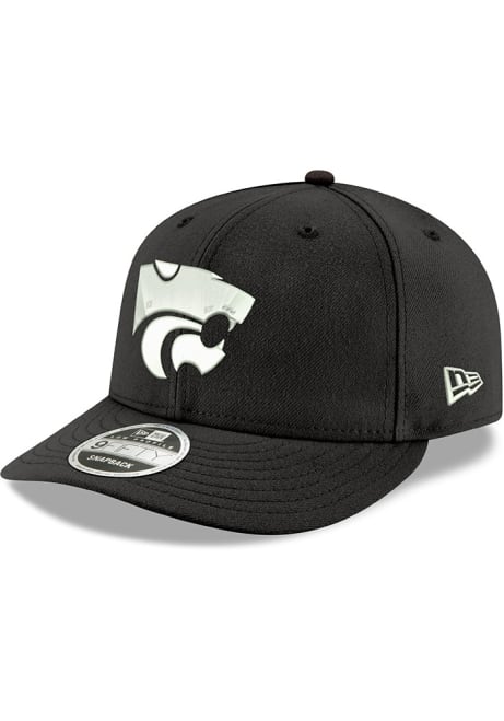 New Era Black K-State Wildcats White Powercat Diamond Era LP9FIFTY Adjustable Hat