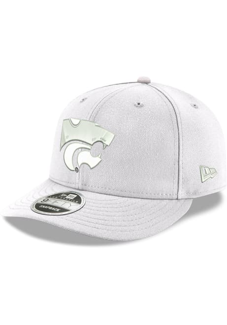 New Era White K-State Wildcats Tonal Powercat Diamond Era LP9FIFTY Adjustable Hat