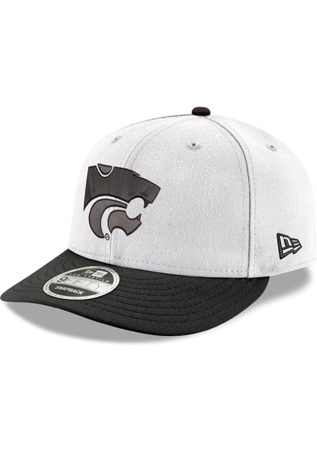 New Era White K-State Wildcats 2T Black Powercat Diamond Era LP9FIFTY Adjustable Hat