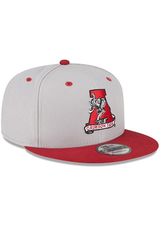 Alabama Crimson Tide New Era GREY 2T Retro 9FIFTY Snapback Hat