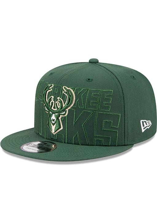 Milwaukee Bucks New Era GREEN 2023 NBA Draft 9FIFTY Snapback Hat - Main Image
