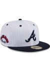 Main image for New Era Atlanta Braves Mens White Throwback Jersey Mesh 2T 59FIFTY Fitted Hat