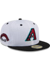 Main image for New Era Arizona Diamondbacks Mens White Throwback Jersey Mesh 2T 59FIFTY Fitted Hat