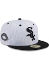 Main image for New Era Chicago White Sox Mens White Throwback Jersey Mesh 2T 59FIFTY Fitted Hat