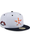 Main image for New Era Houston Astros Mens White Throwback Jersey Mesh 2T 59FIFTY Fitted Hat