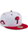 Main image for New Era Philadelphia Phillies Mens White Throwback Jersey Mesh 2T 59FIFTY Fitted Hat