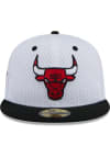 Main image for New Era Chicago Bulls Mens White Throwback Jersey Mesh 2T 59FIFTY Fitted Hat
