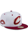Main image for New Era Cleveland Cavaliers Mens White Throwback Jersey Mesh 2T 59FIFTY Fitted Hat