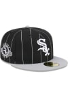 Main image for New Era Chicago White Sox Mens Black Throwback 2T Pinstripe 59FIFTY Fitted Hat