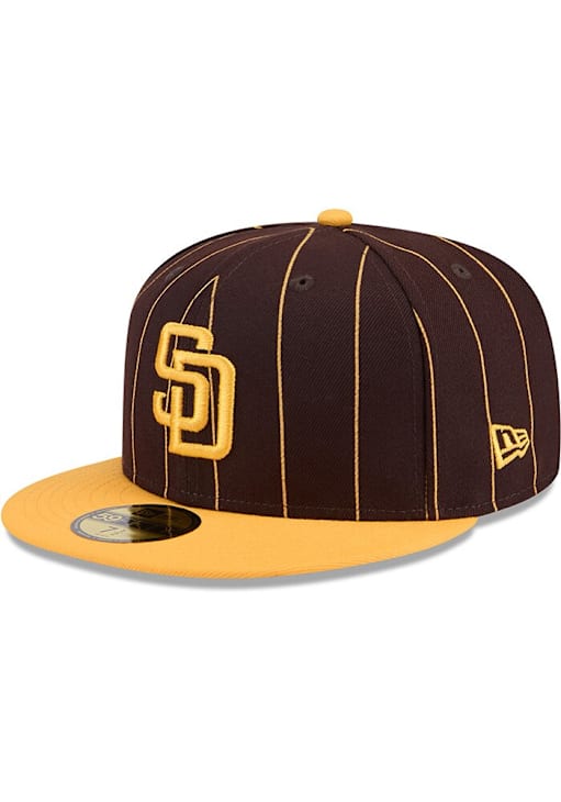 San Diego Padres Mens Throwback 2T Pinstripe 59FIFTY BROWN New Era