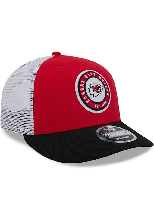 New Era Kansas City Chiefs Throwback 3T Circular Trucker LP 9FIFTY Adjustable Hat - Red
