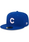 Main image for New Era Chicago Cubs Mens Blue 2024 Mothers Day 59FIFTY Fitted Hat