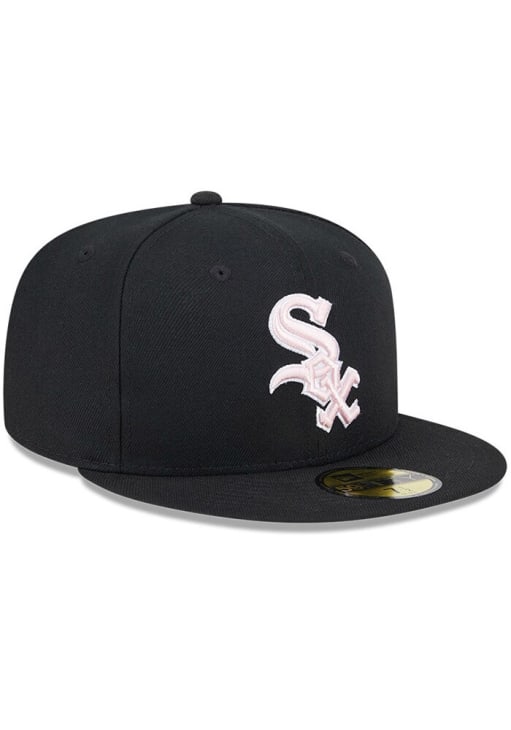 New Era Chicago White Sox Mens Black 2024 Mothers Day 59FIFTY Fitted Hat