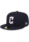 Main image for New Era Cleveland Guardians Mens Navy Blue 2024 Mothers Day 59FIFTY Fitted Hat