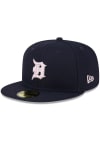 Main image for New Era Detroit Tigers Mens Navy Blue 2024 Mothers Day 59FIFTY Fitted Hat