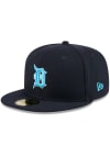 Main image for New Era Detroit Tigers Mens Navy Blue 2024 Fathers Day 59FIFTY Fitted Hat