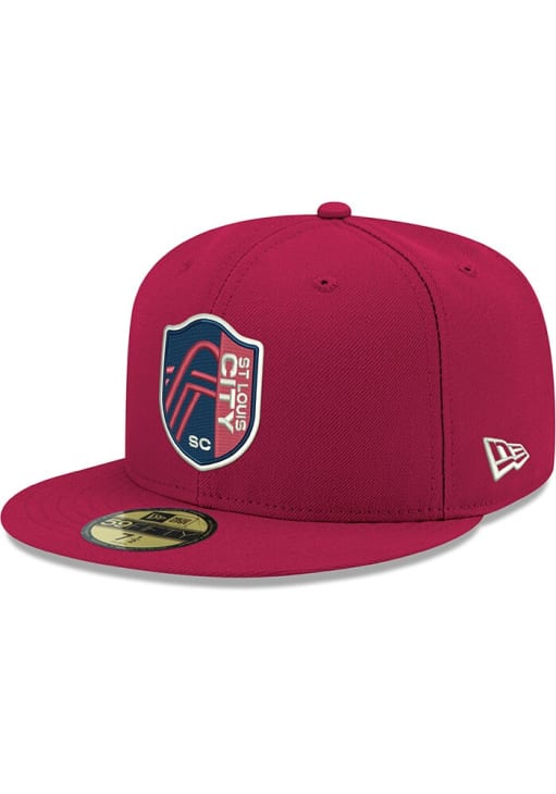New Era St Louis City SC Mens Red Basic 59FIFTY Fitted Hat