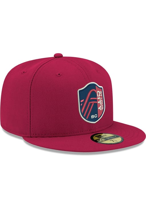 New Era St Louis City SC Mens Red Basic 59FIFTY Fitted Hat