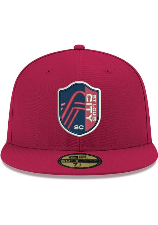 New Era St Louis City SC Mens Red Basic 59FIFTY Fitted Hat