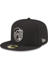 Main image for New Era St Louis City SC Mens Black Black and White Logo Basic 59FIFTY Fitted Hat