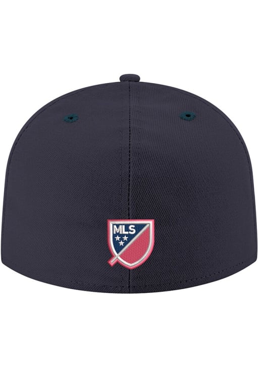 New Era St Louis City SC Mens Navy Blue Primary Crest Basic 59FIFTY Fitted Hat