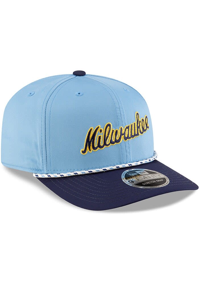 New Era Milwaukee Brewers LIGHT BLUE Rope 9SEVENTY Stretch