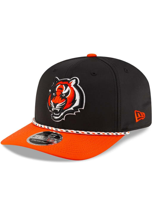 New Era Cincinnati Bengals Rope 9SEVENTY Stretch Snap Adjustable Hat - Black