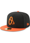 Main image for New Era Baltimore Orioles Mens Black 2T Alt AC 59FIFTY Fitted Hat