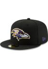 Main image for New Era Baltimore Ravens Mens Black Basic 59FIFTY Fitted Hat