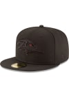 Main image for New Era Baltimore Ravens Mens Black Tonal Basic 59FIFTY Fitted Hat