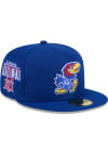 Main image for New Era Kansas Jayhawks Mens Blue Throwback Side Emb 59FIFTY Fitted Hat