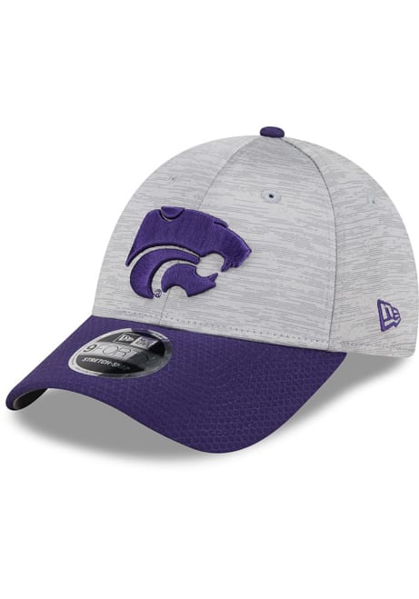 New Era Grey K-State Wildcats 2T Active Snap 9FORTY Adjustable Hat