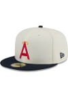 Main image for New Era Los Angeles Angels Mens White Chrome 2T Historic Evergreen 59FIFTY Fitted Hat