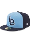 Main image for New Era Louisville Bats Mens Light Blue 2024 Authentic Collection 59FIFTY Fitted Hat
