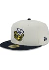 Main image for New Era Michigan Wolverines Mens White Chrome 2T Evergreen 59FIFTY Fitted Hat