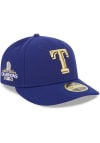 Main image for New Era Texas Rangers Mens Navy Blue 2023 World Series Gold Collection LP59FIFTY Fitted Hat