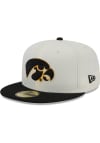 Main image for New Era Iowa Hawkeyes Mens White Chrome 2T Evergreen 59FIFTY Fitted Hat