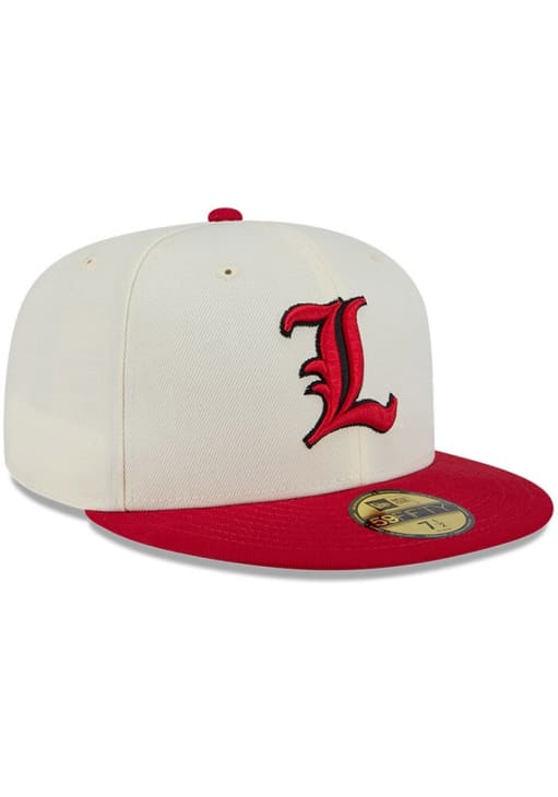 New Era Louisville Cardinals Mens White Chrome 2T Evergreen 59FIFTY Fitted Hat
