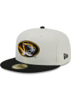 Main image for New Era Missouri Tigers Mens White Chrome 2T Evergreen 59FIFTY Fitted Hat