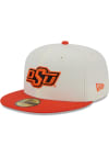 Main image for New Era Oklahoma State Cowboys Mens White Chrome 2T Evergreen 59FIFTY Fitted Hat