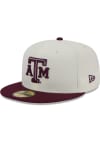 Main image for New Era Texas A&M Aggies Mens White Chrome 2T Evergreen 59FIFTY Fitted Hat