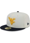 Main image for New Era West Virginia Mountaineers Mens White Chrome 2T Evergreen 59FIFTY Fitted Hat
