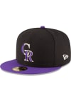 Main image for New Era Colorado Rockies Mens Black AC Alt 59FIFTY Fitted Hat