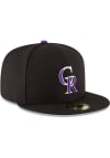 Main image for New Era Colorado Rockies Mens Black AC Game 59FIFTY Fitted Hat