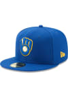 Main image for New Era Milwaukee Brewers Blue Alt 2017 AC Alt 2017 JR 59FIFTY Youth Fitted Hat