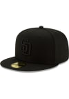 Main image for New Era San Diego Padres Mens Black Basic 59FIFTY Fitted Hat