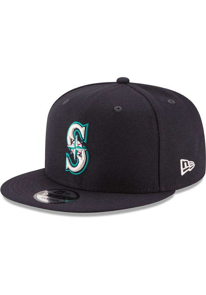Seattle Mariners New Era NAVY Basic 9FIFTY Snapback Hat - 59026409