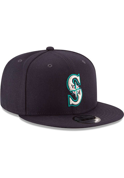 New Era Seattle Mariners Navy Blue Basic 9FIFTY Mens Snapback Hat